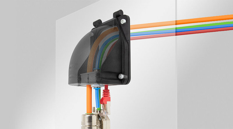 KEL-FW |  Flangia per entrata cavi a 90°